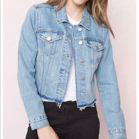 denim jacket frayed at bottom